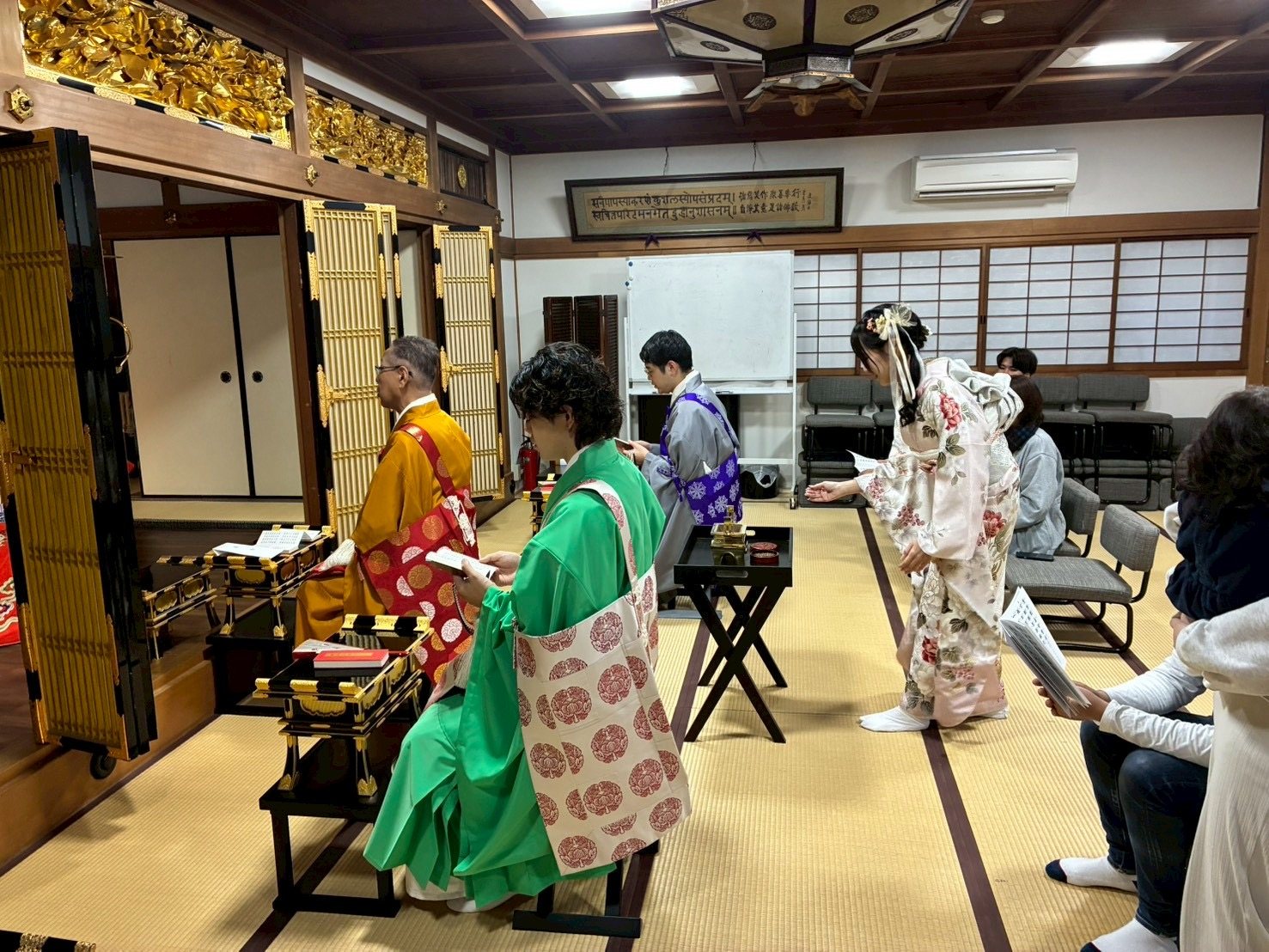 蓮信寺での成人式